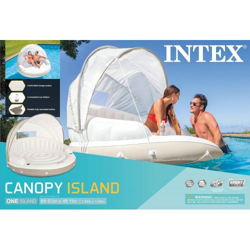 인텍스 Intex Canopy Island Inflatable Lounge, 78 X 59