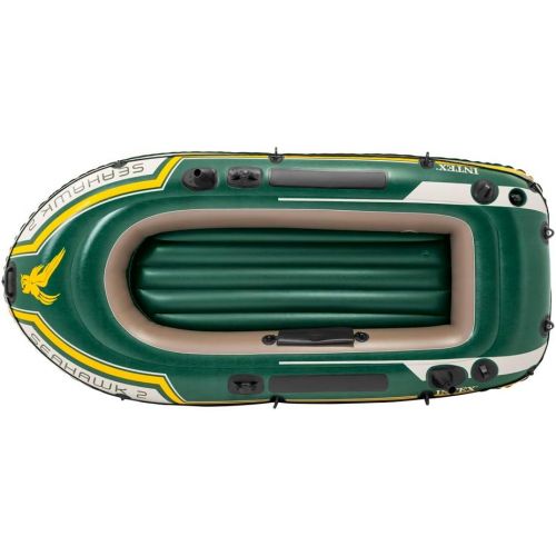 인텍스 Intex Seahawk 2, 2-Person Inflatable Boat Set with French Oars and High Output Air Pump (Latest Model)