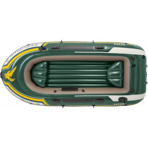 인텍스 Intex Seahawk 3, 3-Person Inflatable Boat Set with Aluminum Oars and High Output Air Pump (Latest Model)