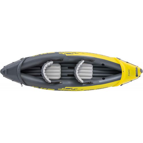 인텍스 Intex Explorer K2 Kayak, 2-Person Inflatable Kayak Set with Aluminum Oars and High Output Air Pump