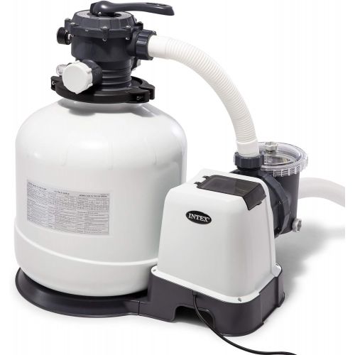 인텍스 Intex Krystal Clear Sand Filter Pump for Above Ground Pools, 16-inch, 110-120V with GFCI