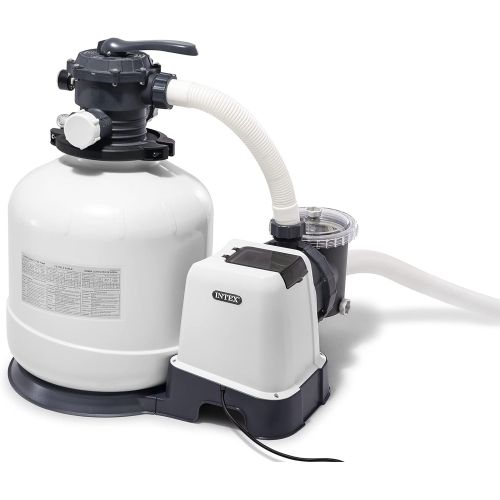 인텍스 Intex Krystal Clear Sand Filter Pump for Above Ground Pools, 16-inch, 110-120V with GFCI