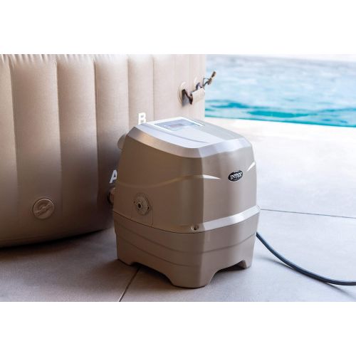 인텍스 Intex 28425E 77in PureSpa Inflatable Spa, 4-Person, Tan