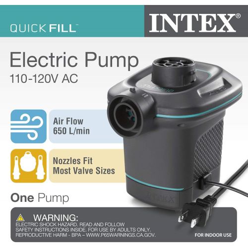 인텍스 Intex Quick-Fill AC Electric Air Pump, 110-120V, Max. Air Flow 650 L/min