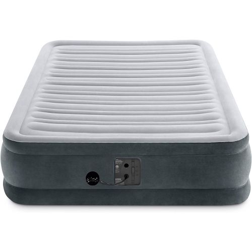 인텍스 Intex Comfort Plush Mid Rise Dura-Beam Airbed with Internal Electric Pump, Bed Height 13