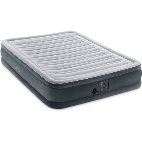 인텍스 Intex Comfort Plush Mid Rise Dura-Beam Airbed with Internal Electric Pump, Bed Height 13