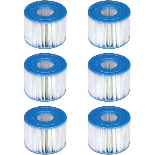 인텍스 Intex 29001000000 B01DEMGBAI Intex-29001E PureSpa Type S1 Easy Set Pool Filter Cartridges, (6 Fil, 1-Pack, Blue