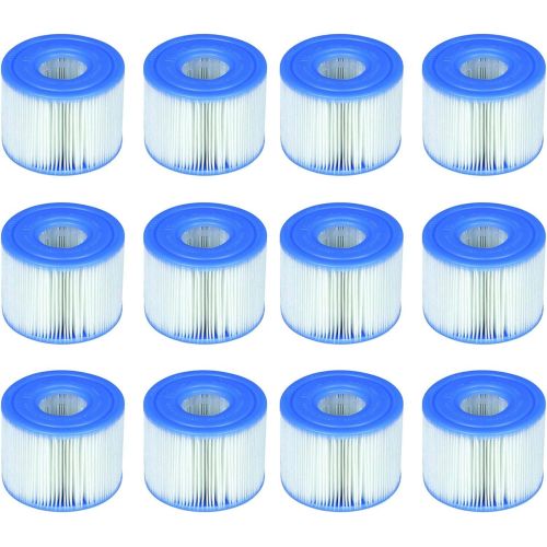 인텍스 Intex 6 x 29001E B00PUZW3N2 PureSpa Type S1 Easy Set Pool Cartridges (12 Filters) | 2, 1 Pack, Blue