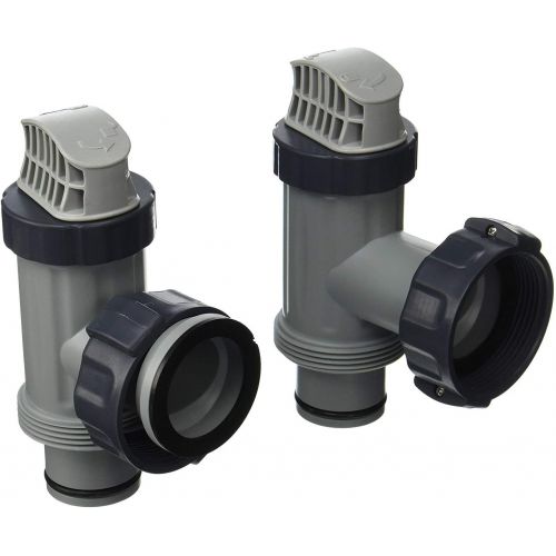 인텍스 Intex Above Ground Plunger Valves with Gaskets & Nuts Replacement Part (2 Pack)