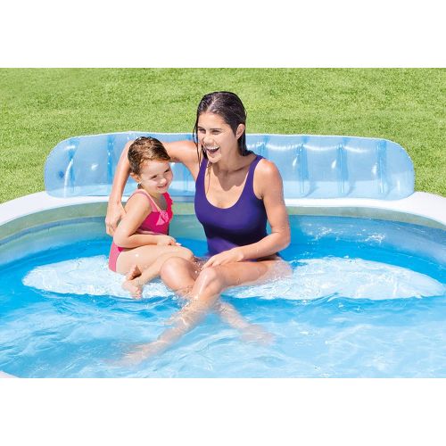 인텍스 Intex Swim Center Inflatable Family Lounge Pool, 88in X 85in X 30in, for Ages 3+