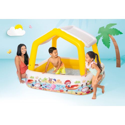 인텍스 Intex Sun Shade Inflatable Pool, 62 X 62 X 48, for Ages 2+