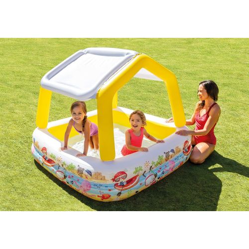 인텍스 Intex Sun Shade Inflatable Pool, 62 X 62 X 48, for Ages 2+