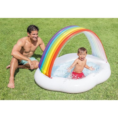 인텍스 Intex Rainbow Cloud Inflatable Baby Pool, for Ages 1-3