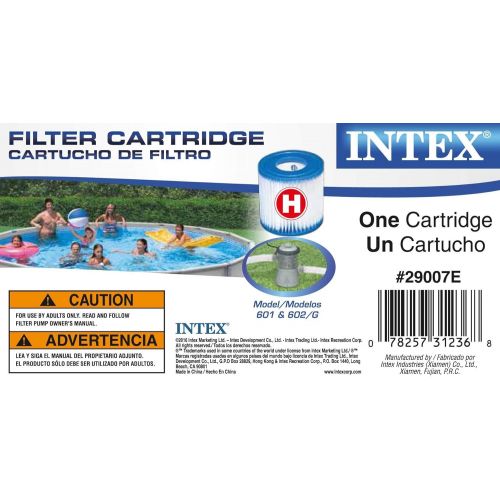 인텍스 Intex Swimming Pool Easy Set Filter Cartridge Replacement - Type H (3 Pack)