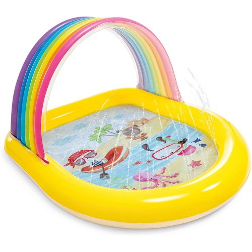 인텍스 Intex Rainbow Arch Spray Pool, Infltable Kids Pool, for Ages 2+, Multi