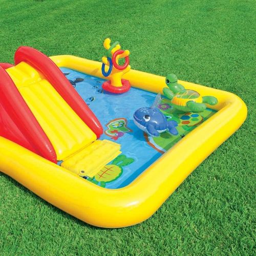 인텍스 Intex 100 x 77 x 31 Inch Inflatable Play Center Swimming Pool + Games (2 Pack)