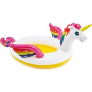 Intex Mystic Unicorn Inflatable Spray Pool, 107 X 76 X 41, for Ages 2+ , White