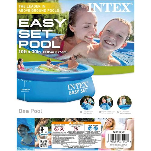 인텍스 Intex Easy Set 10ft x 30ft x 30in Above Ground Inflatable Round Pool (4 Pack)