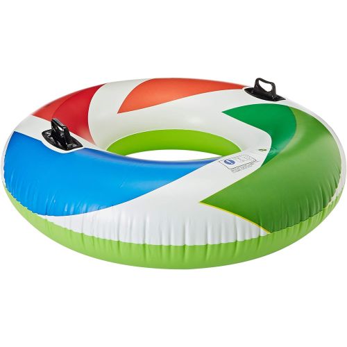 인텍스 Intex Inflatable Color Whirl Floating Tube Raft w/ Handles (Set of 2) 48in 58202EP