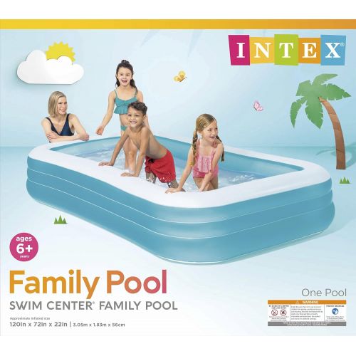 인텍스 Intex Swim Center Family Inflatable Pool, 120 X 72 X 22, for Ages 6+