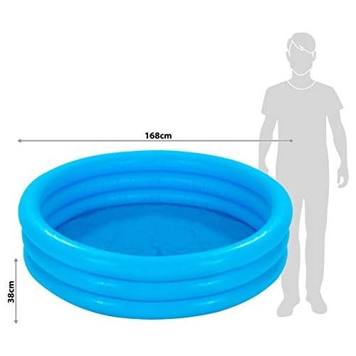 인텍스 Intex Crystal 3 Ring Blue Pool, 3-Ring, 66 in x 16 in