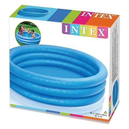 인텍스 Intex Crystal 3 Ring Blue Pool, 3-Ring, 66 in x 16 in