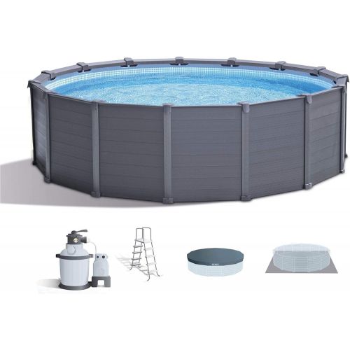 인텍스 Intex 15.6ft x 49in Above Ground Swimming Pool Set w/Sand Filter Pump & Ladder