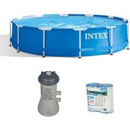 Intex 12 x 30 Above Ground Pool w/Filter Pump System & Filter Cartridge