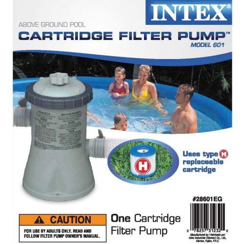 인텍스 Intex 10 x 2.5 Foot Round Metal Frame Above Ground Pool + 330 GPH Filter Pump