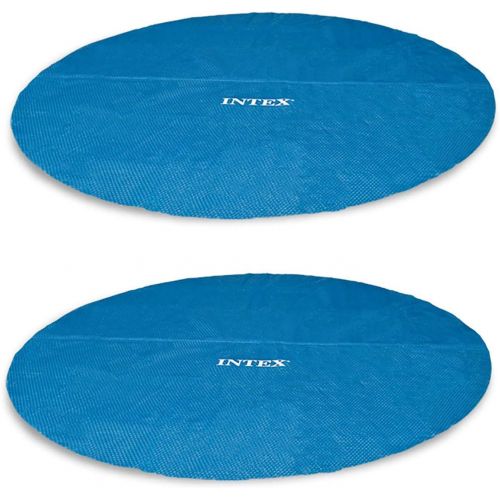 인텍스 Intex 12-Foot Easy Set and Metal Frame Swimming Pool Solar Cover Tarp (2 Pack)