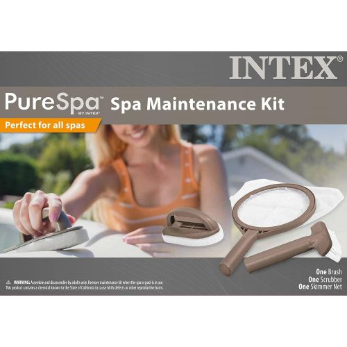 인텍스 Intex Spa Maintenance Kit, Cup holder & Tray & Inflatable Spa Headrest (2 Pack)