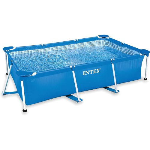 인텍스 Intex 86 x 59 x 23 Inch Rectangular Frame Above Ground Swimming Pool (2 Pack)