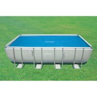 Intex 26355EH Ultra 18ft x 9ft x 52in Ultra XTR Rectangular Frame Pool with Solar Cover, Ladder, Ground Cloth, and 120V 1,200 GPH Sand Filter Pump