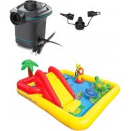 Intex 120V Quick Fill AC Electric AirPump & Intex Inflatable Ocean Play Kid Pool