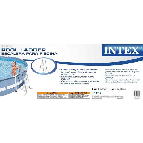 인텍스 Intex Above-Ground Pool Ladder for 42-Inch Wall Height Pool w/ Intex Pool Cover