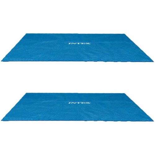 인텍스 Intex 9 x 18 Foot Rectangular Solar Frame Set Swimming Pool Cover (2 Pack)