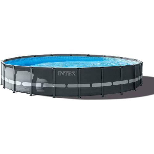 인텍스 Intex 24ft x 52in Ultra XTR Round Frame Pool, Loungers (2 Pack), Floating Cooler