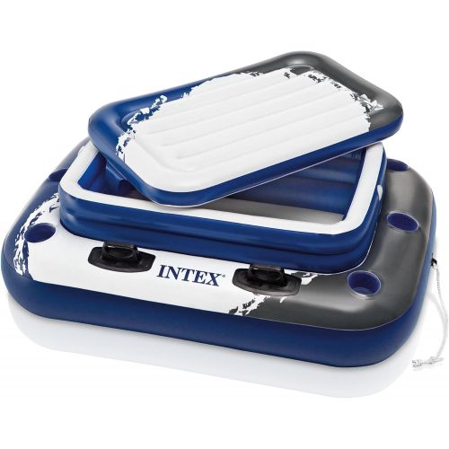 인텍스 Intex 24ft x 52in Ultra XTR Round Frame Pool, Loungers (2 Pack), Floating Cooler