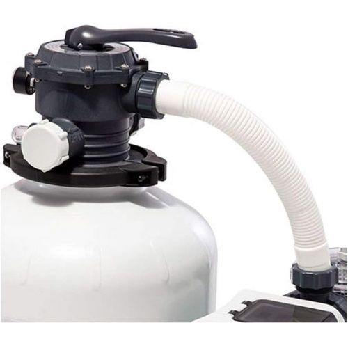 인텍스 Intex Pool Sand Filter Pump w/ Automatic Timer & Side Vacuum & 1.5” Hose 2 Pack