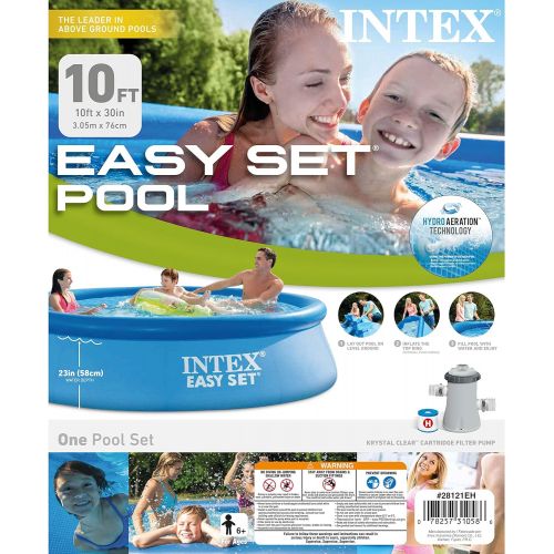 인텍스 INTEX 28121EH 10ft x 30in Easy Set Pool with Cartridge Filter Pump