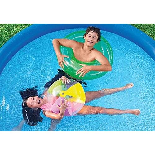 인텍스 Intex 10ft x 30in Easy Set Above Ground Inflatable Family Swimming Pool & Pump