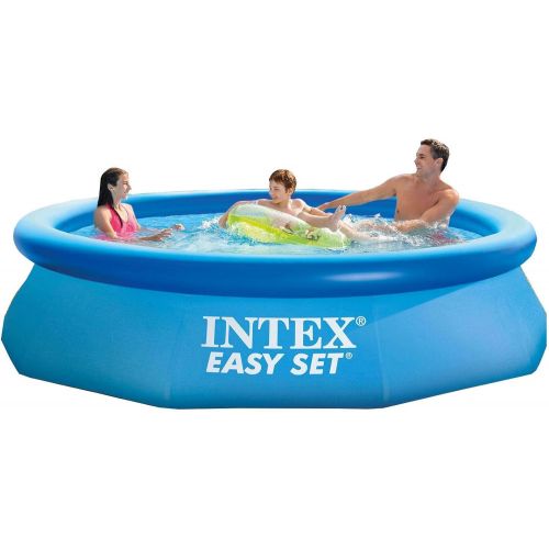 인텍스 Intex 10ft x 30in Easy Set Above Ground Inflatable Family Swimming Pool & Pump