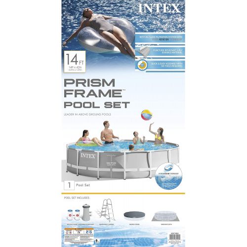 인텍스 INTEX 26719EH 14ft x 42in Prism Frame Pool with Cartridge Filter Pump