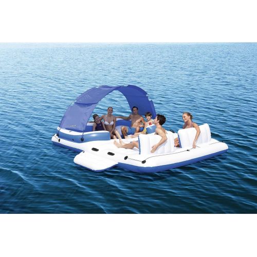 인텍스 Intex American Flag 2 Person Pool Float w/ Tropical Breeze 6 Person Lake Raft