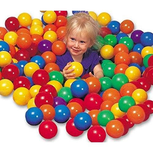 인텍스 Intex 100-Pack Large Plastic Multi-Colored Fun Ballz For Ball Pits (6 Pack)