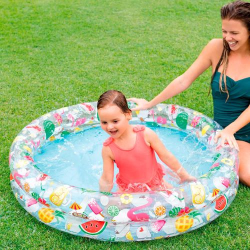 인텍스 Intex Inflatable Stars Kiddie 2 Ring Circles Swimming Pool (48 X 10) [Assorted Styles]