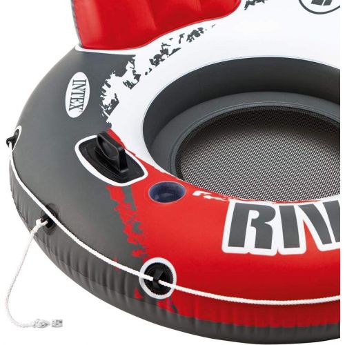 인텍스 Intex River Run 1 53 Inflatable Floating Tube Raft (4 Pack) + Inflatable Cooler