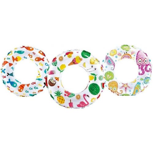 인텍스 Intex Recreation 59230EP Lively Print Swim Ring 20, assorted designs