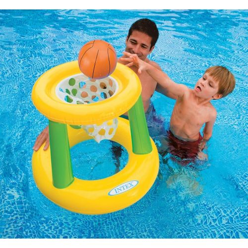 인텍스 Intex - Floating Hoops 3, Incl Inflatable Pool Hoop and Basketball