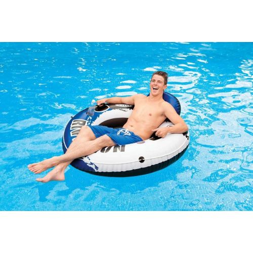 인텍스 Intex River Run 1 Person Inflatable Floating Tube Lake/Pool/Ocean Raft